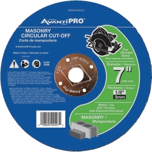 PBD070125L01C Avanti Pro Type 1 7 In. x 1/8 In. x 5/8 In. Masonry Cut-Off Wheel