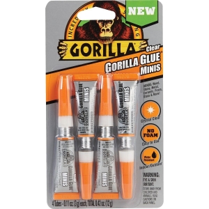 4541702 Gorilla 0.42 Oz. Clear Mini All-Purpose Glue (4-Pack)