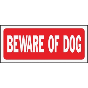 23001 Hy-Ko Plastic Sign, Beware Of Dog