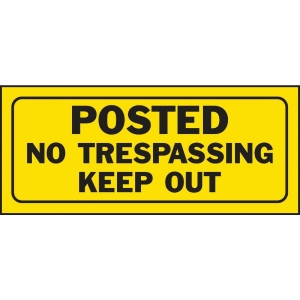23004 Hy-Ko Plastic Sign, Posted No Trespassing Keep Out