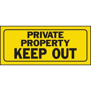 23006 Hy-Ko Plastic Sign, Private Property Keep Out