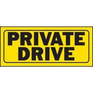 23007 Hy-Ko Plastic Sign, Private Drive