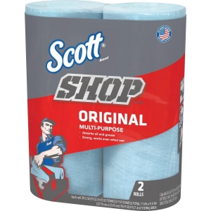 75040 Scott 11 In. W x 9.4 In. L Disposable Original Shop Towel, (2-Roll/110-Sheets)