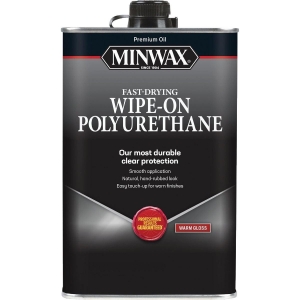 40900000 Minwax Warm Gloss Wipe-On Interior Polyurethane, 1 Pt.