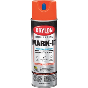 732108 Krylon Mark-It 732108 Industrial WB Fluorescent Red Orange Inverted Marking Paint