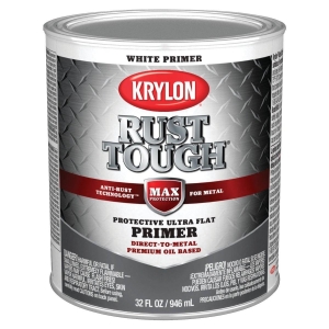 K09718008 Krylon Rust Tough Primer, White, 1 Qt.
