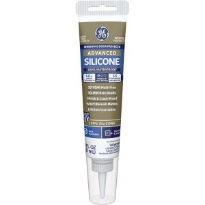 2810438 GE Advanced Silicone 2 Window & Door Sealant- Squeeze, White, 2.8oz