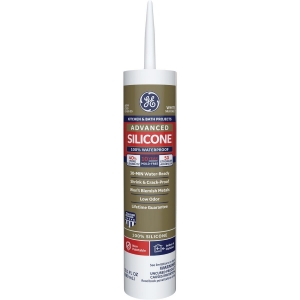 2812565 GE Advanced Silicone 2 Kitchen & Bath Sealant, White, 10.1oz