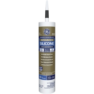 2813670 GE Advanced Silicone 2 Window & Door Sealant, Black, 10.1oz