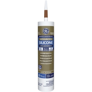 2813701 GE Advanced Silicone 2 Window & Door Sealant, Brown, 10.1oz