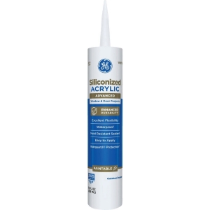2863841 GE All Weather Pro 10.1 Oz. White Window & Door Siliconized Acrylic Latex Caulk