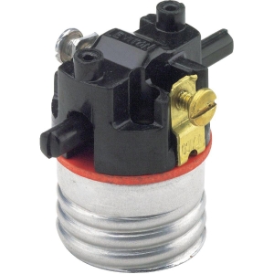 002-07080-00M Leviton Push-Through Medium Base Black Interior Lamp Socket