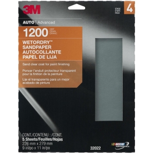 51131-32022 3M WetordrySandpaper,32022,1200 Grit,9"x11"
