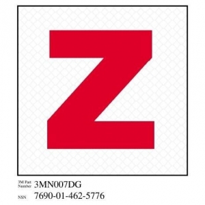 51138-38780 3M Diamond Grade Damage Control Sign 3MN007DG"Zebra",4"x 4"