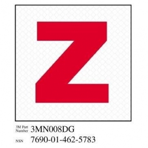 51138-38781 3M Diamond Grade Damage Control Sign 3MN008DG"Zebra",3"x 3"