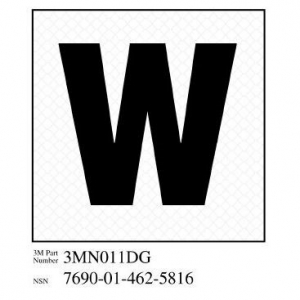 51138-38784 3M Diamond Grade Damage Control Sign 3MN011DG"William",3"x 3"