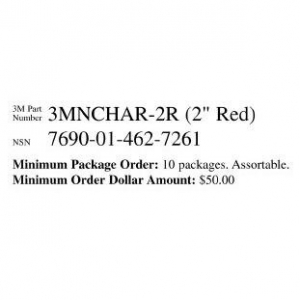 51138-38936 3M Luminous Film 6900,Ship Board Label Kit 3MNKITR,Red Numbers and Letters