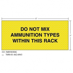 51138-57100 3M Diamond Grade Weapon Sign 3MN503DG"DO RACK",7"x 3"