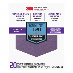51141-34274 3M PRO GRADE NO-SLIP GRIP Advanced Sandpaper,26120CP-P-G,9x11,120 Grit
