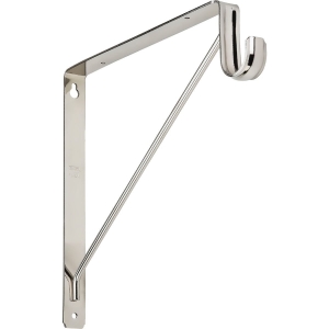 S822091 Stanley Home Designs 12-5/8 In. H. x 11 In. D. Shelf & Rod Bracket, Chrome