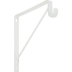 S822094 Stanley Home Designs 12-5/8 In. H. x 11 In. D. Shelf & Rod Bracket, White