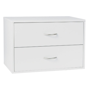 7315022411 FreedomRail 2-Drawer White Organization Box