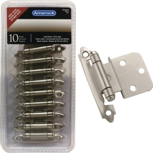 1887611 Amerock Satin Nickel 2 In. W X 2-3/4 In. L Self-Closing Inset Hinge (10-Pack)