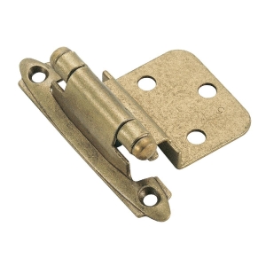 BPR3428BB Amerock Burnished Brass 3/8 In. Self-Closing Inset Hinge, (2-Pack)