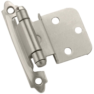 BPR3428G10 Amerock Satin Nickel 3/8 In. Self-Closing Inset Hinge, (2-Pack)
