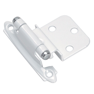 BPR3428W Amerock White 3/8 In. Self-Closing Inset Hinge, (2-Pack)