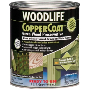 1904A Rust-Oleum Woodlife Water-Based Coppercoat Green Wood Preservative, 1 Qt.