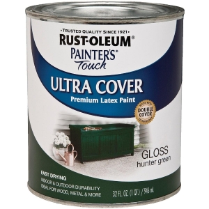 1938502 Rust-Oleum Painter's Touch 2X Ultra Cover Premium Latex Paint, Hunter Green, 1 Qt.