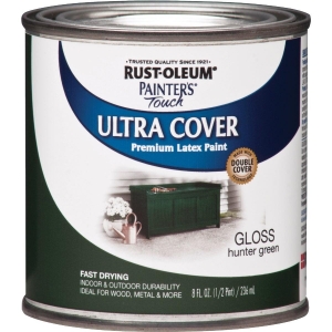 1938730 Rust-Oleum Painter's Touch 2X Ultra Cover Premium Latex Paint, Hunter Green, 1/2 Pt.