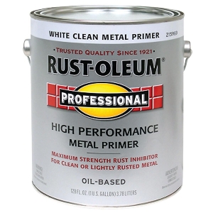 215969 Rust-Oleum Professional Oil-Based Flat VOC Formula Metal Primer, White, 1 Gal.