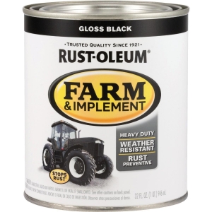 280104 Rust-Oleum 1 Quart Black Gloss Farm & Implement Enamel
