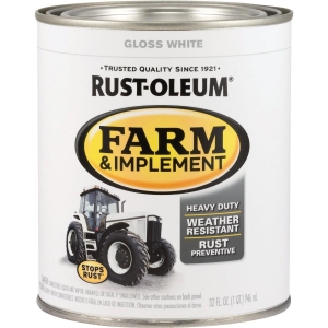 280105 Rust-Oleum 1 Quart White Gloss Farm & Implement Enamel