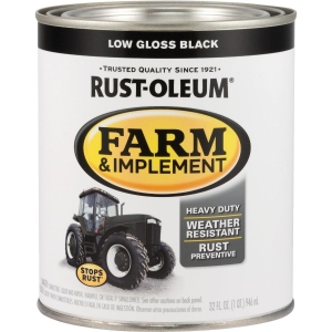 280107 Rust-Oleum 1 Quart Black Low Gloss Farm & Implement Enamel