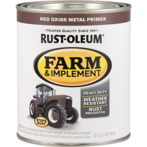 280151 Rust-Oleum 1 Quart Red Oxide Metal Primer Gloss Farm & Implement Enamel