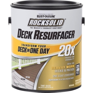 300081 Rust-Oleum RockSolid Tint Base Deck Resurfacer, 1Gal.