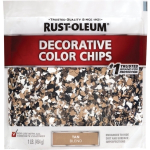 312447 Rust-Oleum Color Chip Concrete Coating, 1 Lb., Tan