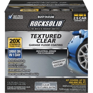 317382 Rust-Oleum RockSolid Textured Topcoat Floor Coating Kit, Clear, 120 Oz.