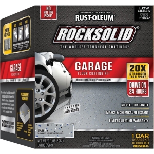 60003 Rust-Oleum RockSolid Low VOC Garage Floor Coating Kit, Gray, 76 Oz.