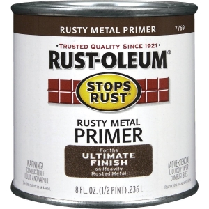 7769730 Rust-Oleum Stops Rust Rusty Metal Primer, Red/Brown, 1/2 Pt.