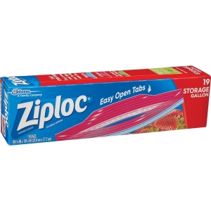 00350 Ziploc 1Gal. Double Zipper Food Storage Bag (19-Count)