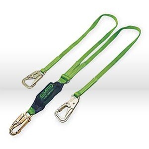 8798B/6FTGN Miller Lanyard,ANSI Z359-2007 Compliant Two-legged,6' Cordura web lanyard