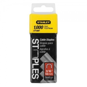 CT109T Stanley ROUND CROWN CABLE STAPLES 9/16",1,000 PK