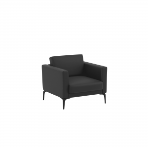 Metro Collection - Black Vinyl Lounge Chair