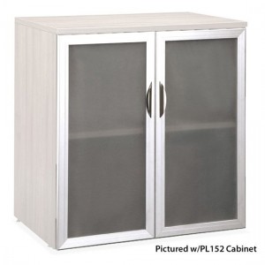 Silver Frame Glass doors f/ PL152
