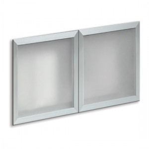 Silver Glass Doors( 2) f/66"W Hutch