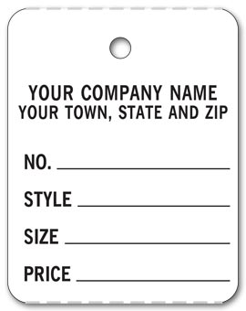 Price Tags, Strips of 5, White, 1 3/8 x 1 3/4